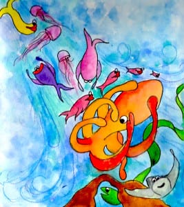 0 - Art by Selina Wagner - 1 - Fishes and squishes - need scan uncropped