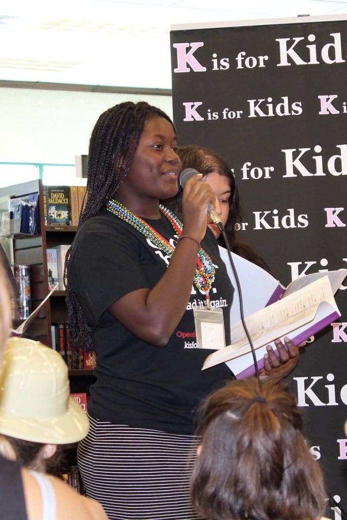 Bree Gelin speaks to guests attending the 8th annual Kids Celebrate Reading Book Fair at Barnes & Noble at the Waterside Shops in Naples.