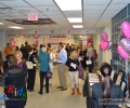 Audience members socializing in BCH lobby area